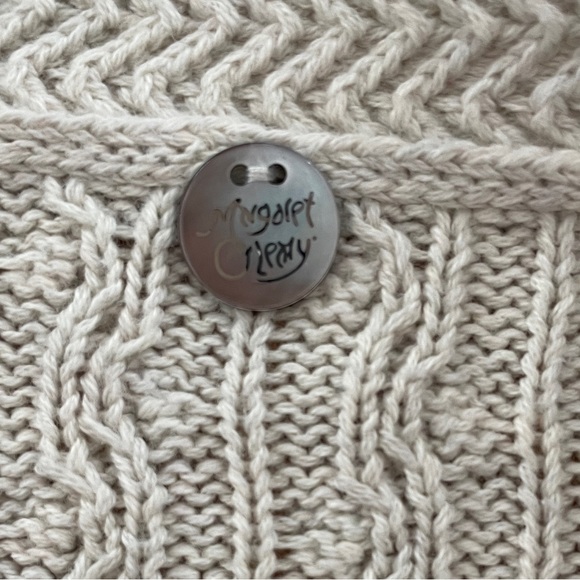 NWOT Margaret O’Leary Silver Accent Belted Knit Cardigan - Sz M - Picture 5 of 12